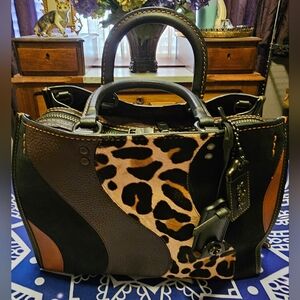 COACH 1941  ROGUE LEOPARD PATCHWORK 32879 NWT